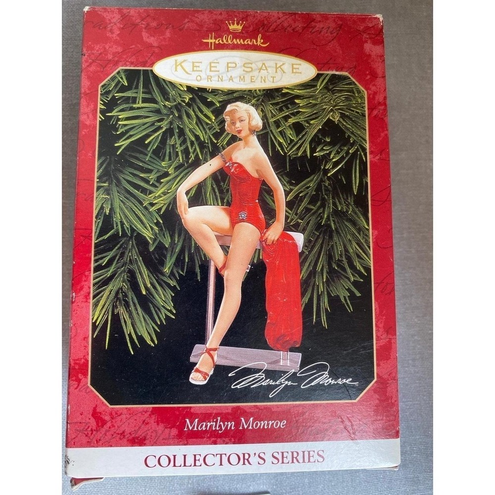 Hallmark Marilyn Monroe Ornament 4.5" 1999 Christmas s5